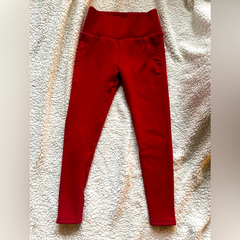 CVG Red Fleece Leggings